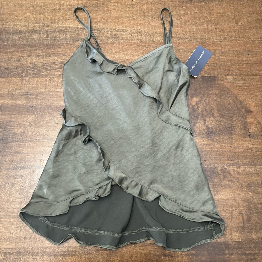 Green Ruffle Camisole Top - Picture 7 of 10